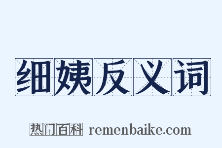 细姨反义词是什么意思的图片